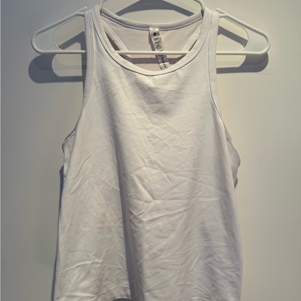 Lululemon Athletica White Cream Crop Tank Top